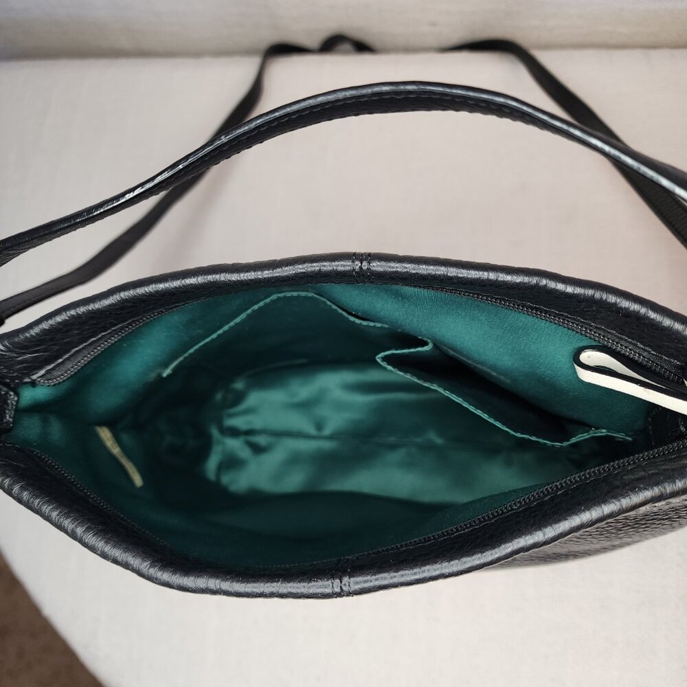 Coach Park Leather Mini Duffle Blk Pebbled Cross Body & Shorter Handle Bag A303 - Picture 12 of 15